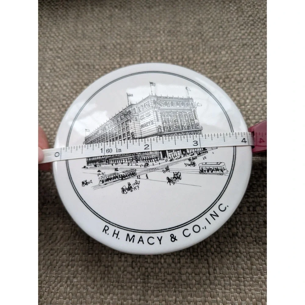 Vintage Porcelain Trinket Box Featuring R.H. Macy & Co Flagship NYC New York